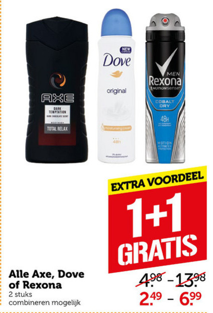 Rexona   deodorant, douchegel folder aanbieding bij  Coop - details