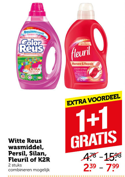 Fleuril   wasmiddel, wasdoekjes folder aanbieding bij  Coop - details