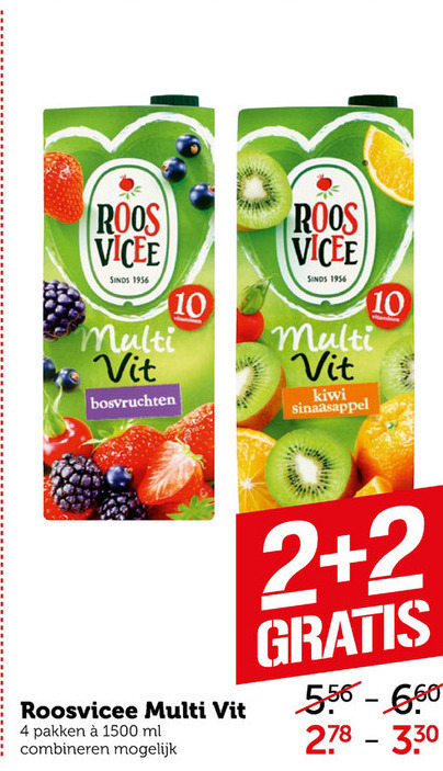 Roosvicee   fruitdrank folder aanbieding bij  Coop - details