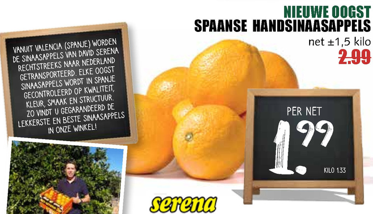 Serena   handsinaasappelen folder aanbieding bij  MCD Supermarkt Basis - details