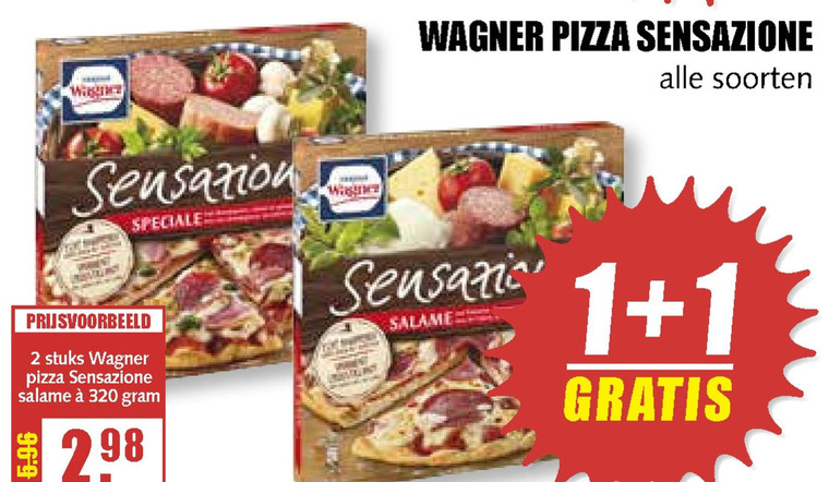 Wagner   diepvriespizza folder aanbieding bij  MCD Supermarkt Basis - details