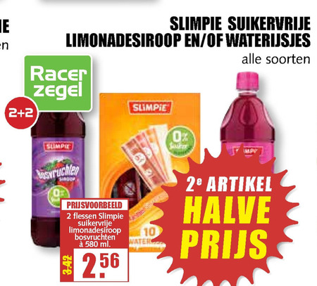 Slimpie   limonadesiroop folder aanbieding bij  MCD Supermarkt Basis - details