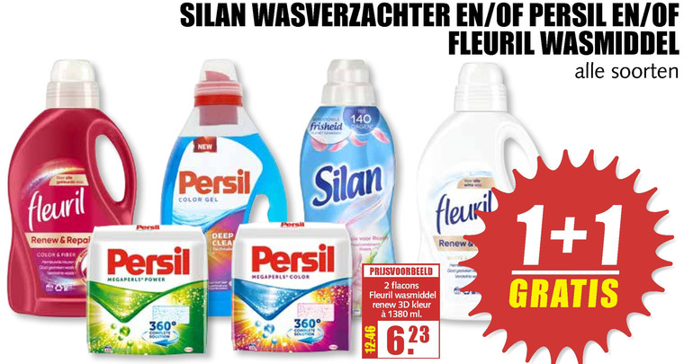 Silan   wasverzachter, wasmiddel folder aanbieding bij  MCD Supermarkt Basis - details