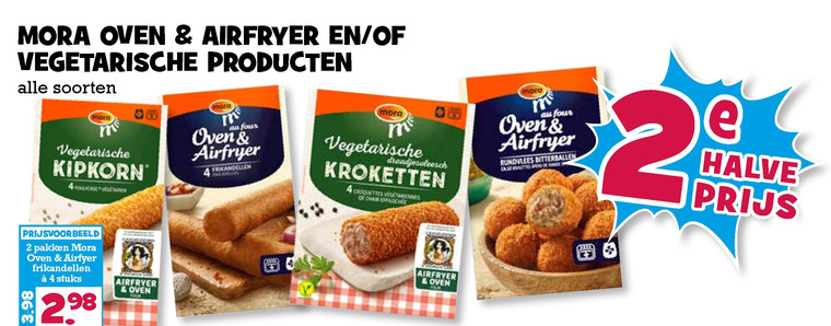 Mora   vegetarisch, frikandellen folder aanbieding bij  Boons Markt - details