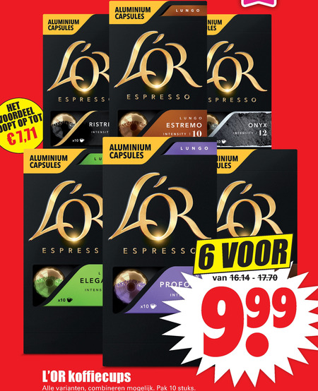 Douwe Egberts L Or   koffiecups folder aanbieding bij  Dirk - details