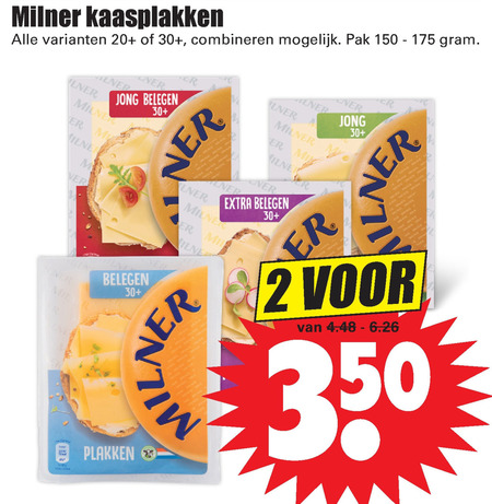 Milner   kaasplakken folder aanbieding bij  Dirk - details