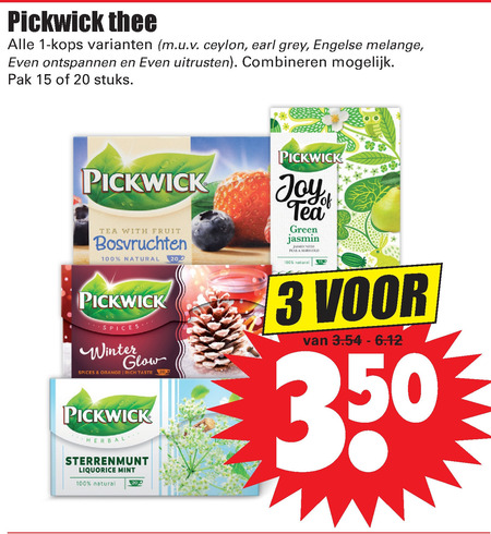 Pickwick   thee folder aanbieding bij  Dirk - details