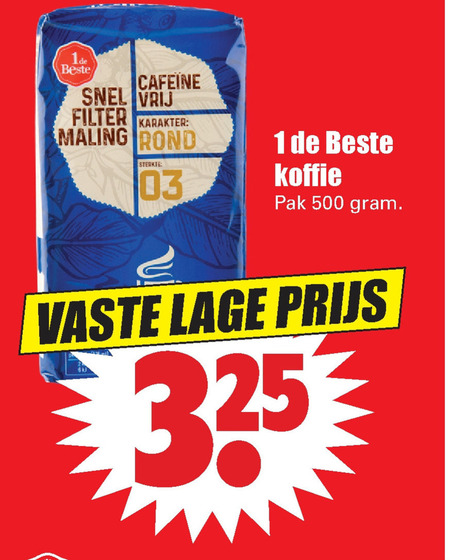 1 De Beste   koffie folder aanbieding bij  Dirk - details