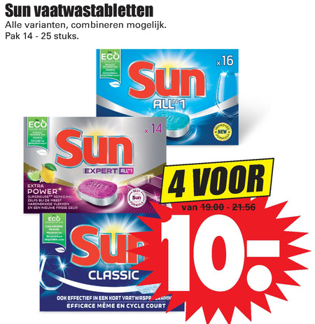 Sun   vaatwasmiddel folder aanbieding bij  Dirk - details