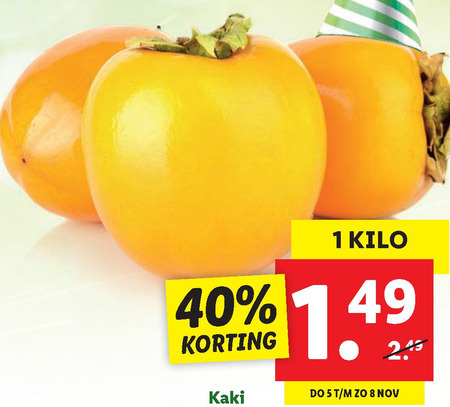 kaki fruit folder aanbieding bij Lidl details