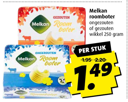 Melkan   roomboter folder aanbieding bij  Boni - details