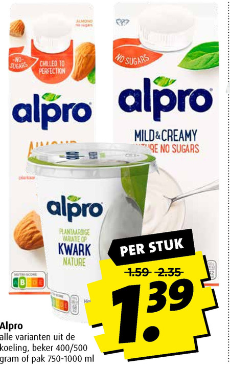 Alpro   soja yoghurt, soja zuivel folder aanbieding bij  Boni - details