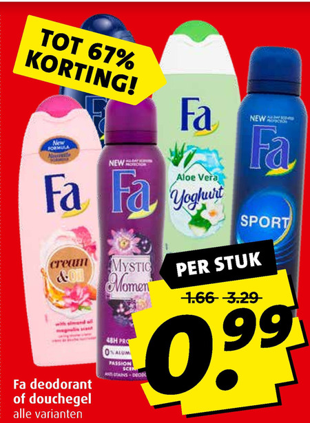 Fa   deodorant, douchegel folder aanbieding bij  Boni - details