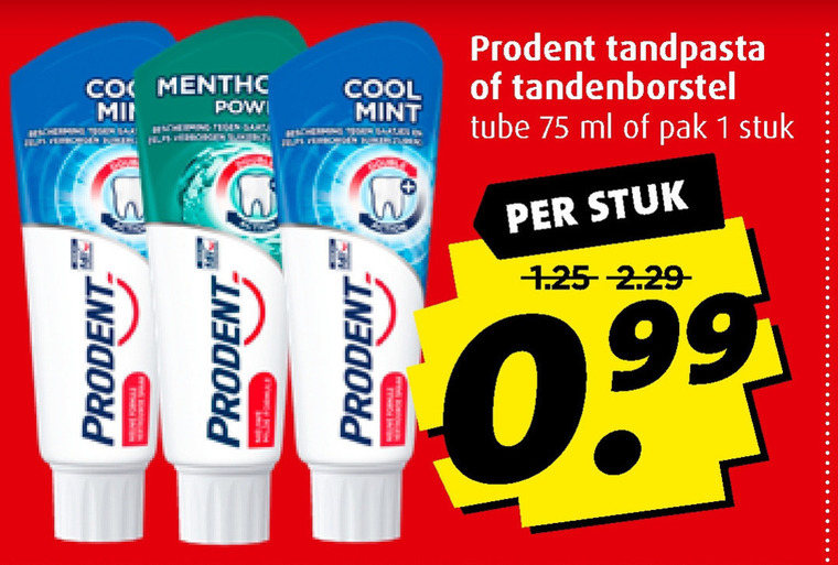 Prodent   tandenborstel, tandpasta folder aanbieding bij  Boni - details