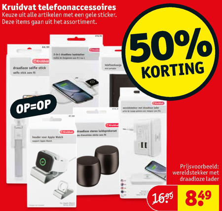 Waakzaam suspensie bestellen Kruidvat Huismerk mobiel accessoires folder aanbieding bij Kruidvat -  details