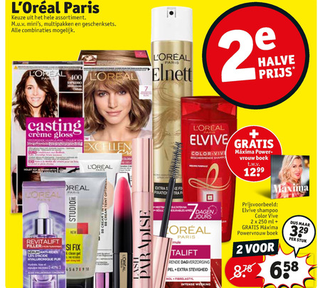 Elvive   shampoo folder aanbieding bij  Kruidvat - details