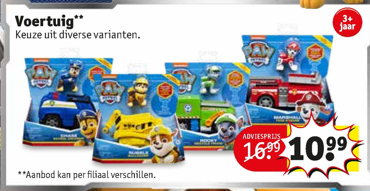 Paw Patrol   poppetjes, miniatuur auto folder aanbieding bij  Kruidvat - details