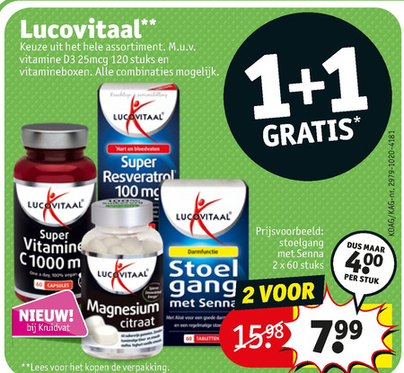 Lucovitaal   voedingssupplement folder aanbieding bij  Kruidvat - details