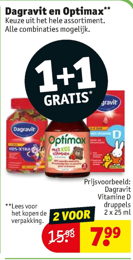 Optimax   multivitaminen folder aanbieding bij  Kruidvat - details