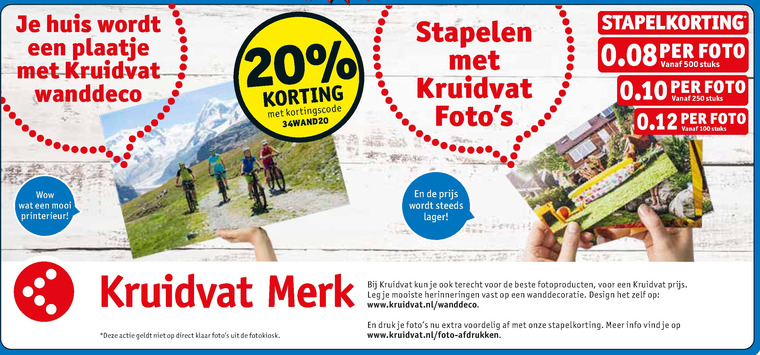 Kruidvat Huismerk foto afdrukken, fotoboek folder aanbieding bij details