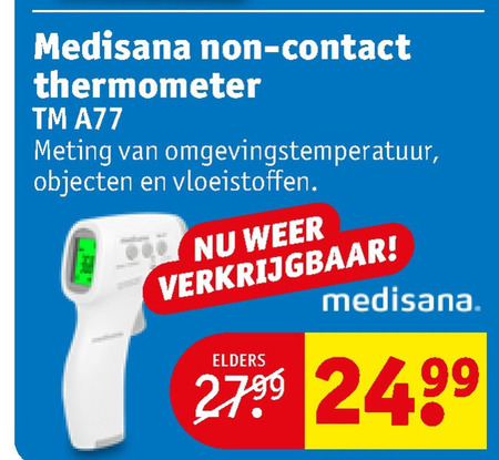 Doorweekt Trojaanse paard Precies Medisana voorhoofdthermometer folder aanbieding bij Kruidvat - details