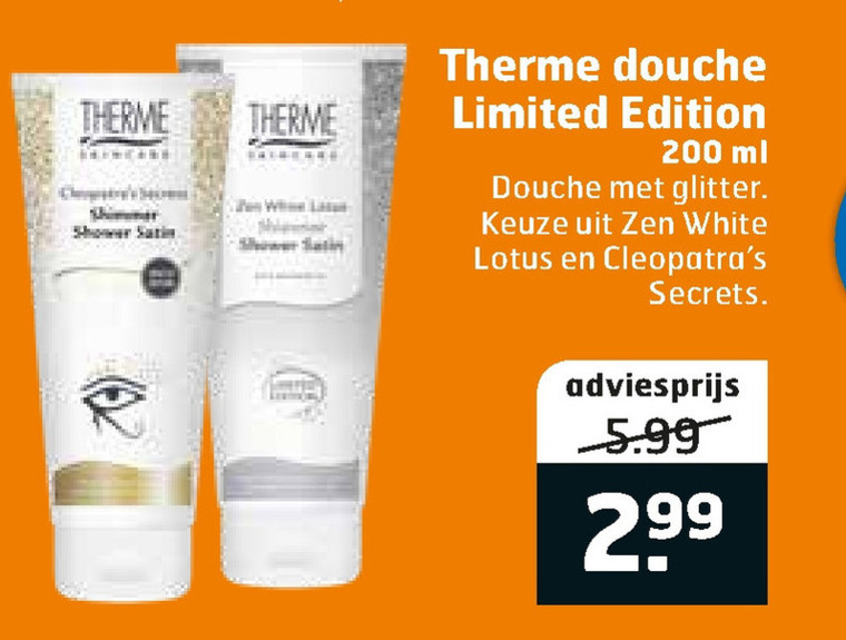 Therme   douchegel folder aanbieding bij  Trekpleister - details