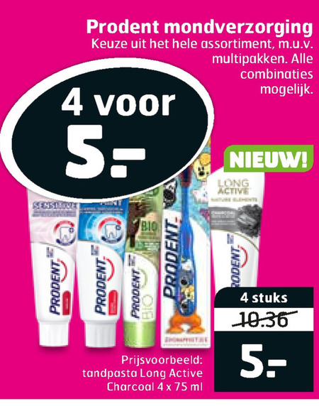 Prodent   tandpasta folder aanbieding bij  Trekpleister - details