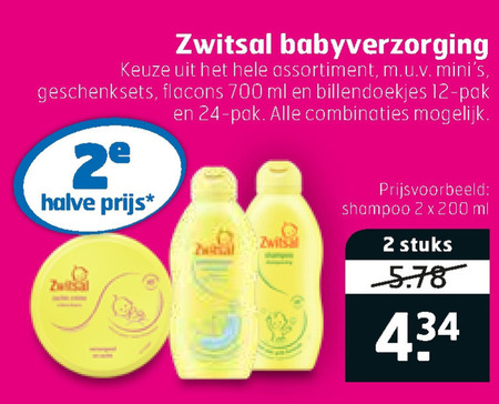 Zwitsal   babyverzorging, babyshampoo folder aanbieding bij  Trekpleister - details