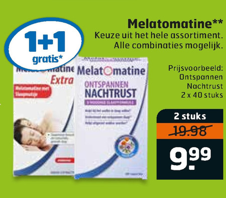 melatomatine   voedingssupplement folder aanbieding bij  Trekpleister - details