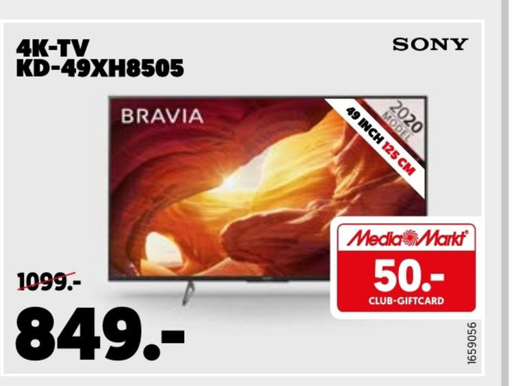 Sony   4k ultrahd televisies folder aanbieding bij  Mediamarkt - details