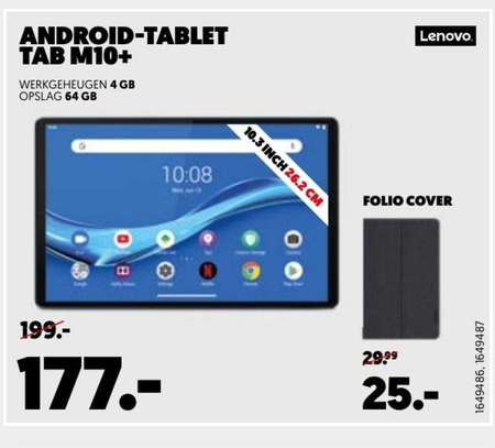 Lenovo   tablet folder aanbieding bij  Mediamarkt - details