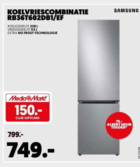 Samsung   koelvriescombinatie folder aanbieding bij  Mediamarkt - details