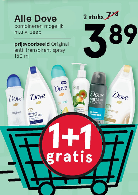 Dove   handcreme, bodylotion folder aanbieding bij  Etos - details