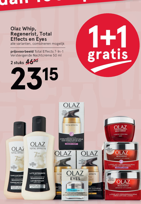 Olaz dagcreme, nachtcreme folder aanbieding Etos - details