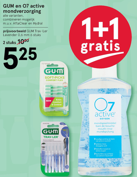 G.U.M.   mondwater, interdentale ragers folder aanbieding bij  Etos - details