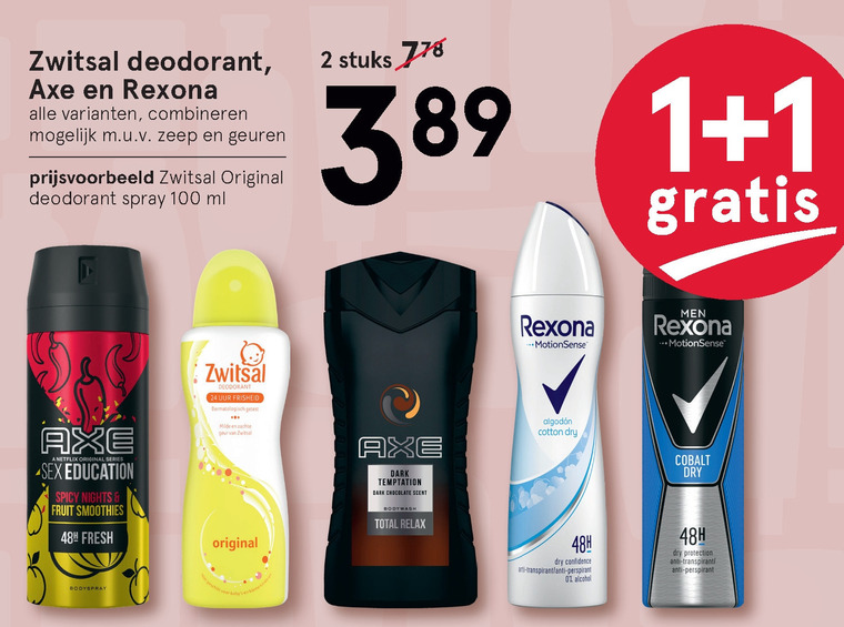 Rexona   deodorant folder aanbieding bij  Etos - details