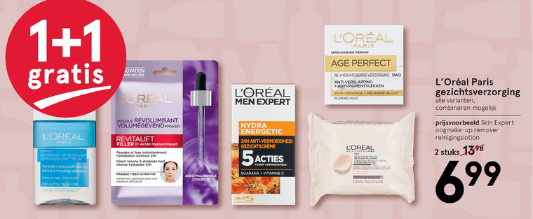 L Oreal   reinigingslotion, reinigingsdoekje folder aanbieding bij  Etos - details