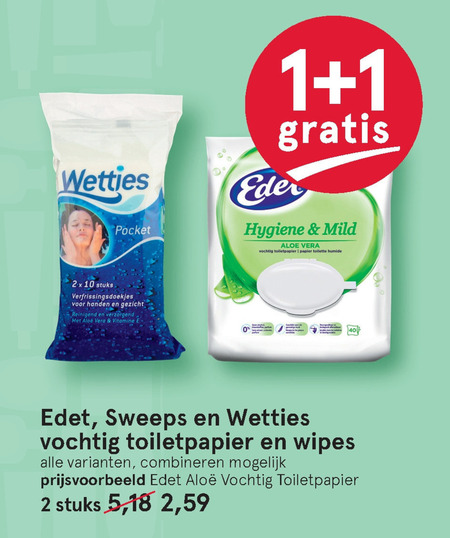 Edet   vochtig toiletpapier, verfrissingsdoekjes folder aanbieding bij  Etos - details