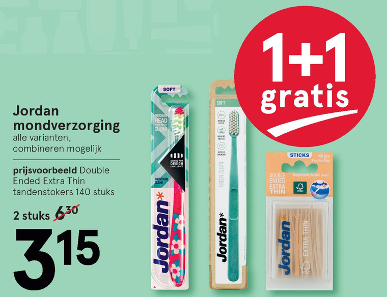 Jordan   tandenstokers, tandenborstel folder aanbieding bij  Etos - details