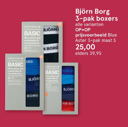 Bjorn Borg   heren boxershort folder aanbieding bij  Etos - details