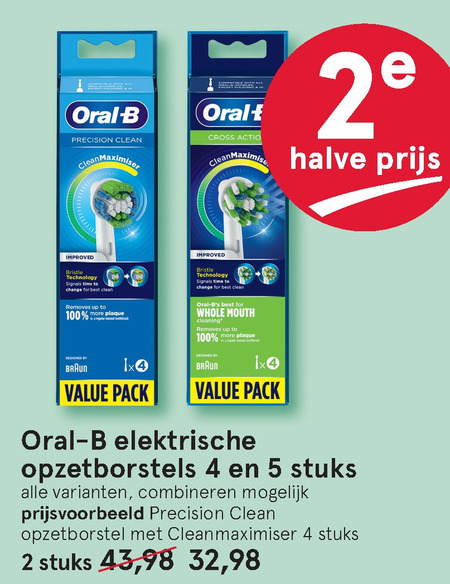 Braun Oral-B   opzetborstel folder aanbieding bij  Etos - details