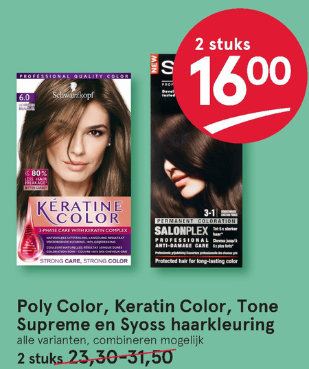 Schwarzkopf Keratine Color   haarkleuring folder aanbieding bij  Etos - details