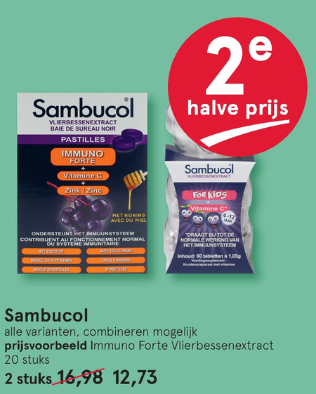 Sambucol   voedingssupplement folder aanbieding bij  Etos - details