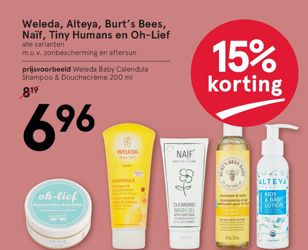 Weleda   babyshampoo folder aanbieding bij  Etos - details