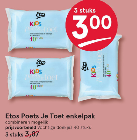 Etos Huismerk   gezichtsdoekjes folder aanbieding bij  Etos - details