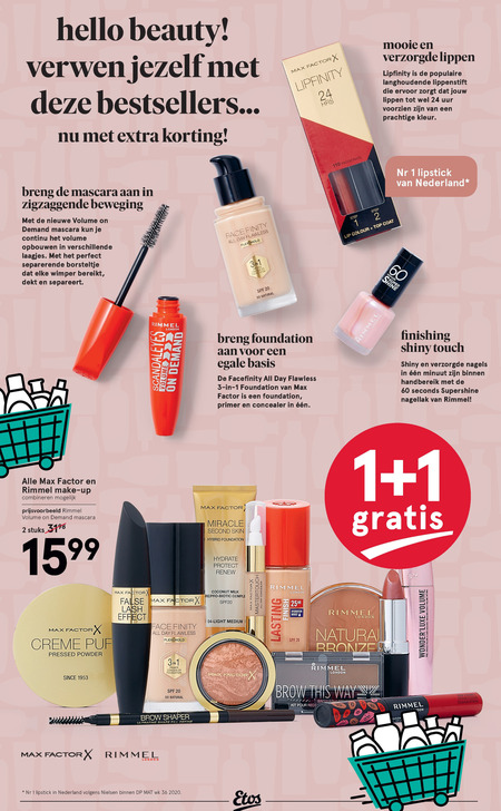 Max Factor   oogschaduw, gezichtspoeder folder aanbieding bij  Etos - details