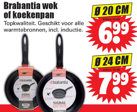 Brabantia   wokpan, koekenpan folder aanbieding bij  Dirk - details