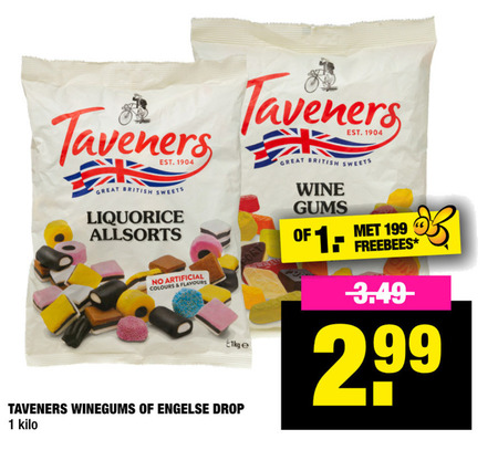 Taveners   winegums, drop folder aanbieding bij  Big Bazar - details