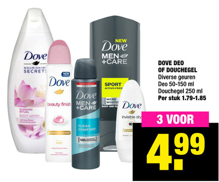 Dove   douchegel, deodorant folder aanbieding bij  Big Bazar - details