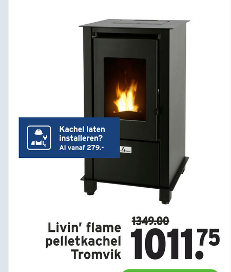 vergeven Verliefd haak Livin Flame houtkachel folder aanbieding bij Gamma - details